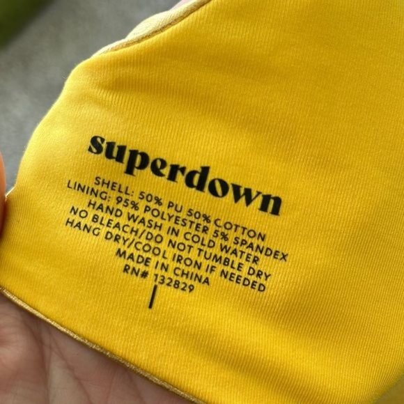 superdown x REVOLVE Nova Asymmetrical One Piece in Gold Metallic - Picture 9 of 9